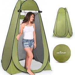 Abco Tech Pop Up Privacy Tent â‚¬â€œ Instant Portable Outdoor Shower Tent, Camp Toilet & Changing Room, Rain Shelter w/Window â‚¬â€œ for Camping & Beach â‚¬â€œ Easy Set Up, Foldable with Carry-image-11