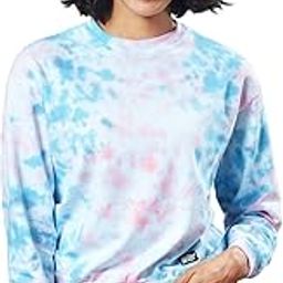 Women Tie Dye: Rainbow Multicolored Solid Sweatshirt-image-32