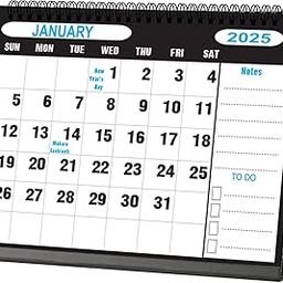 AccuPrints 2025 -Size 5.8 by 8.2 inch Offices Desk Calendar Large Dates with Space for Marks/Notes-Blacl Color-3
