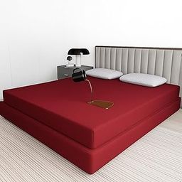 MK LIFE Waterproof Mattress Protector 72x78 inch – Terry Cotton King Size Bed Cover | Soft & Breathable Fitted Sheet Style | noiseless, dustproof & Hypoallergenic. (Maroon)-image-21