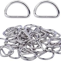 M2 Look Metal D Rings Buckles Non Welded Nickel (Silver) Hardware Bags Ring for Sewing Keychains Belts,Purse and Dog Leash Hand DIY Accessories, Arts, Crafts & Sewing 1” inch -50 Piece-picture-17