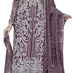 net with soft silk inner semi stitched embroidery and hand work multi color designer pakistani salwar suit for women's-6