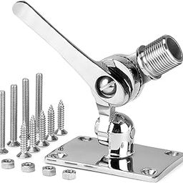 Marine VHF Antenna Mounts, Adjustable Base VHF Antenna Mount for Boat, 316 Stainless Steel, Heavy Duty, Include Installation Accessories Screws-picture-18