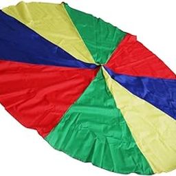 CALANDIS™ 6.5 Feet 8 Handles Children Kid Rainbow Parachute Training Toy Game Colorful | Parachutes | Outdoor Toys & Structures-image-52
