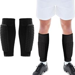Proberos® Soccer Shin Guards Padded EVA Cushioning for Teens Adults Built in Silicone Anti-Slip Strips Stretchy Lycra One-Piece Football, Baseball, Rugby, Size S-image-9
