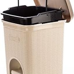 SIGNORA WARE Plastic 7 Liters Modern Lightweight Pedal Dustbin/Thrash Can Dustbins With Lid For Home Office/Non Garbage Smell/Unbreakable Single Mould/Heavy Duty Kitchen Bedroom Bathroom(7Ltr Beige)-image-12