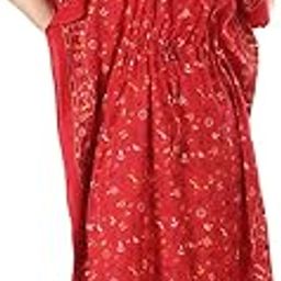 Fashion Cotton Kaftan Nighty for Women Maxi Night Wear Gown -CTNTY-D26-$-image-87