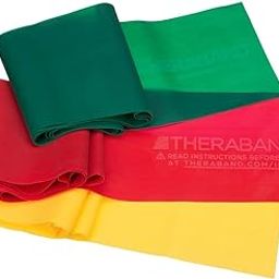 TheraBand Professional Latex Resistance Bands for Upper Body, Lower Body, and Core Exercise, Physical Therapy, Lower Pilates, at-Home Workouts, and Rehab, Assorted Resistances-32