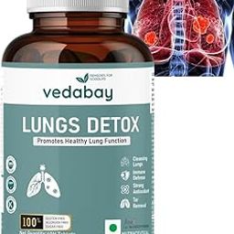 Vedabay Lungs Detox For Smokers, Removes Tar and Mucus from the Lungs, Beetroot Extract, Arjun, Gingerol, and Piperine, For Both Men and women, 60 Tablets-image-26