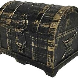 SAZ DEKOR Kids Pirate Treasure Chest Toy Box Party Favors Props Antique Bronze Empty-image-77