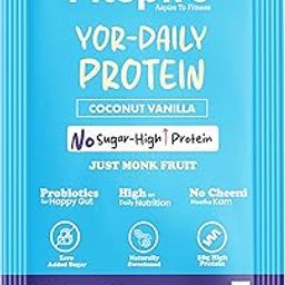 Fitspire YOR DAILY Whey Protein Travel Sachet | 20g High protein | Monk fruit Sweetened | Pre & Probiotics for Easy Digestion | Vitamins & Minerals | No Added Sugar, No Artificial Flavors & Colors | Coconut Vanilla - 50g-image-71