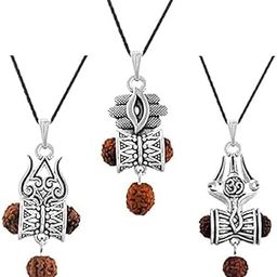 Shiv Mahakal Bholenath Mahadev Religious Locket with Chain Pendant Jewellery for Men | Women | Boys | Girls-picture-3