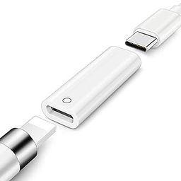 ZORBES® Charging Adapter for Pencil 1st Gen Type C to Light-ing Adapter, Type C Female to Light-ning Female Adapter, Support Bluetooth Connectivity, Plug and Go, with Light Indicator-20