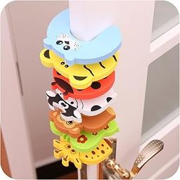 SIYANSHU Cartoon Animal Door Stopper Cushion Decorative Holder Lock Safety Cute Pattern Guard Finger Protection for Children Kids and Baby (Random, Pack of 7).-picture-19