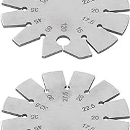 2Pcs Bevel Gauge Stainless Steel Compact Multipurpose Axe Angle Gauge for Edge Checking Measuring-image-45