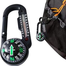 Proberos® 3 in 1 Multi Tool Carabiner, Compass Thermometer Carabiner Quick Release Carabiner Tool, Impact Resistant Hooks Keychain, Hook Keyring for Hiking Camping Backpacking-image-95