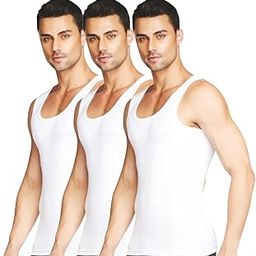 Athul Premium Men's Combed Cotton Vest (Pack of 3, White RN, 2XL, 100cm, Sleeveless Regular Fit)-image-53