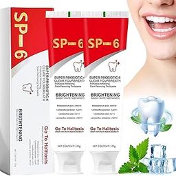 2Pcs Super Probiotic-6 Toothpaste, Sp-6 Ultra Whitening Toothpaste, Sp 6 Toothpaste, Probiotics Bright White Toothpaste, Deep Cleaning Care Toothpaste, Fresh Breath-4
