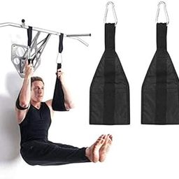 SACHI SPORTS Abs Straps Hanging Belt - Extra Thick Arm Pads with Extra Pair of Straps | Abdominal Core Exerciser with Snap Hooks | Pull Up Bar Exercising Straps-image-31