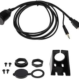 JAZZY PEARLS Car Mount Flush Cable 3.5mm USB3.0 AUX Extension AM/AF 1meter-17