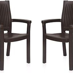 Nilkamal Platinum Plastic Chair (Set of 2 Pcs) - Season Rust Brown-18