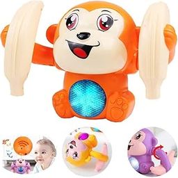 Estuti !! Dancing Monkey Musical Toy for Kids | Spinning Tumble Doll with Lights, Music & Voice Sensor | Rolling Musical Toy with Sound Effects for Babies & Toddlers | Fun Gift for Boys & Girls-image-42