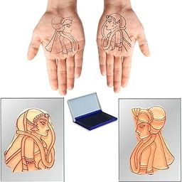 (Arpita Mehandi) Mehandi Design Helper tools for Groom/Dulha & Bride/Dulhan Design with an Inkpad-image-42