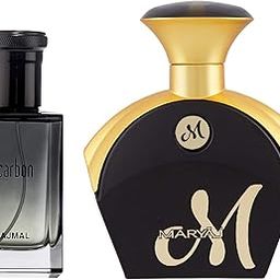 Ajmal CARBON & MARYAJ M FOR HER EDP 90 ML Bundle of 2 Eau de Perfume Gift for Man and Women Longlasting Scent+ 1 Perfume Tester-1