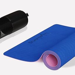 Lifelong Dual Color TPE Material Yoga Mat for Women & Men|6mm Anti-Slip Yoga Mat for Gym Workout Exercise Mat, Home Gym|Yoga Mat for Gym Workout & Yoga Exercise (LLYM111, Blue)-image-42