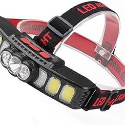 N M Z USB HX 811Head lamp,Waterproof Headlight 6 Modes for Outdoor,Camping, patrolling, Searching, Night Fishing (1Pc)-2