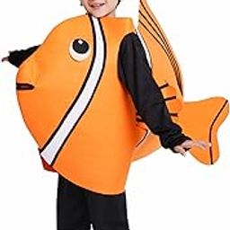 Kaku Fancy Dresses Polyester Nemo Fish Cutout for kids, Clown Fish Costume For Boys & Girls (Freesize/Only Cutout with Cap), Multicolour-image-62