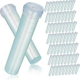 NUOBESTY 100pcs Transparent Flower Water Tubes with Caps Plastic Floral Test Tubes for Flower Arrangements Caps for Weddings Gardens and Florists-image-20