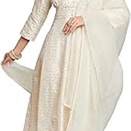 Women's Embroidered Anarkali Kurta Set with Organza Dupatta in Chanderi Blend | Latest Design | Available in Plus Sizes-picture-10