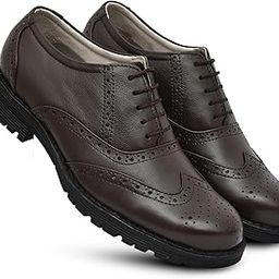 Safety Shoes : Leather Formal Brogue Shoes with Steel Toe, Memory Foam Footpad & Anti Skid, Heavy Duty Rubber Sole.-image-82