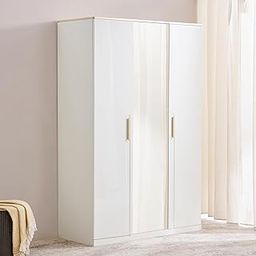 Home Centre Senorita 3-Door Wardrobe with Mirror - Cream-image-5