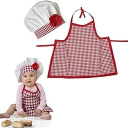 The Root And Craft Kids Photoshoot Dress (6 To 12 Month) Baby Master chef (Red & White)-image-56
