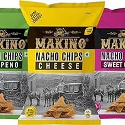 Makino - Nacho ChipsCheese, Jalapeno, Sweet Chilly Flavour 150 Gram | Tortilla | Healthy | Tasty Savoury Snack | Delicious Nacho Chips | Low Calorie - Pack of 3-image-14