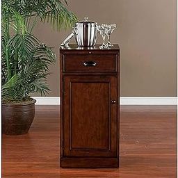 UNITEK FURNITURE Multipurpose Solid Sheesham Wood Bar Cabinet Rack with Glass Storage Wooden Mini Bar Counter Stand for Home Office Living Room - (Brown Finish)-16