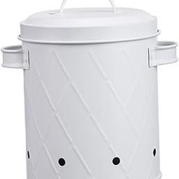 Fresh Garlic Onion and Potato Storage Box Picnics Food Storage Container Tin White Style B-16