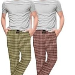 Pyjama Set for Men | Cotton Pyjamas for Men | Mens Pyjama Set Cotton | Pyjama Cotton Set Men | Mens Pyjama Cotton | Checkered Pyjama for Mens | Mens Casual Pyjama | Loungewear for Men - Pack of 2-image-126