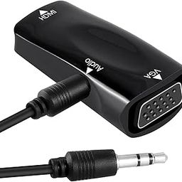 VOOCME HDMI Female to VGA Female Converter Adapter 1080P with Audio Cable-16