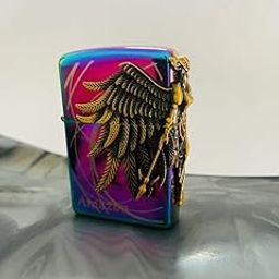 WBD Cigarette Windproof Pocket Lighter ( Rainbow Color ) Angel Design Colour May Vary-16