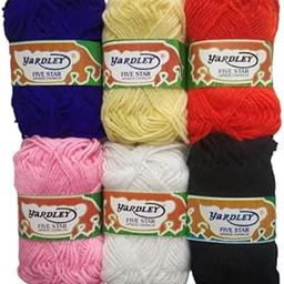 SHUTTLE | Yardley Woolen Knitting Yarn Multicolour (Pack of 6) (A) Acrylic Crochet Hook Thread Dyed Wool Sweater Thread-image-46