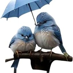 2D Flat Bluebird Scene Garden Stake Acrylic Creative Patio Planter Pot Stake-image-90