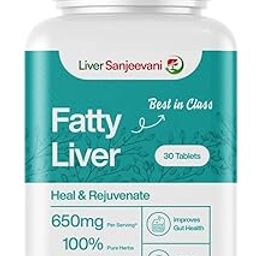 Liver Sanjeevani Fatty Liver ayurvedic Supplement -650mg herbs extract per servings liver care, Anti-inflammatory, Gut Health, Body Detox (Pack of 1)-15
