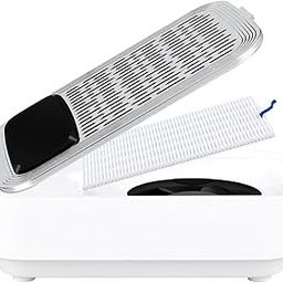 HEAVENGLOW Rechargeable Nail Dust Collector Machine Low Noise Dust Extractor EU Adapter white-image-28