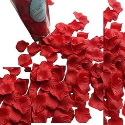 1000 Pcs Rose Petals Artificial Flower Petals for Wedding Confetti Flower Girl Bridal, Shower, Hotel Home Party, Valentine Day (Dark Red)-image-95