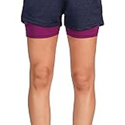 Women 2 in 1 Shorts Yoga Running Shorts Fitness Workout Gym Sports Shorts with Pockets Double-Layer-image-49