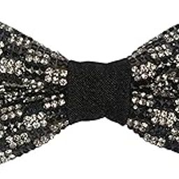 Men's Luxury Midnight Checkered Crystal Bow Tie – Handmade Adjustable Tuxedo Accessory for Wedding, Party, Prom & Formal Events-image-9