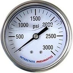 LEFITPA Replacement 3000 PSI 2-1/2 Inch Dial 1/4 Inch NPT Rear Mount Oil Filled Pressure Gauge for Interstate Pneumatics G7122-3000-10